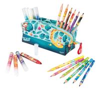 Maped Trousse Jungle Fever – 12 feutres + 12 crayons – Pour enfants dès 2 ans