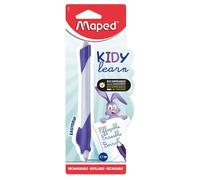 Maped – Stylo effaçable Kidy Learn – Lapin, gomme intégrée, rechargeable, ergonomique – Bleu