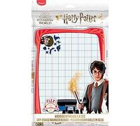 Maped - Kit Ardoise Blanche Double Faces + 1 Porte-Accessoires + 1 Brosse + 1 Feutre Effaçable à Sec Noir - Ardoise Flex Incassable - Motif Harry Potter Officiel