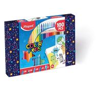 Maped - Kit de Coloriage 100 pièces Color'Peps -Crayons de Couleur, Feutres