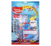 MAPED Kit de coloriage pour activités de coloriage | Kit multi-produits avec pochette à fermeture éclair | Parfait pour un cadeau d'anniversaire | Ensemble de papeterie | Kit de 10 produits, 32 unités