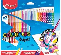 Maped - Kit feutres et crayons de Couleur Effaçables Oops Color'Peps