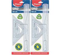 Maped Kit geometrie Spécial Gauchers, 3 pièces, transparent (Lot de 2)