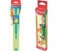 Maped Kit Scolaire - Règle 30 cm Kidy'Grip & 12 Crayons d'Apprentissage Bundle