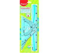 Maped Kit de géométrie Flex incassable – 4 pièces, règle 30 cm