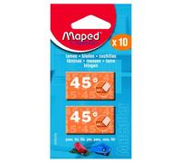 Maped - Lames de Cutter à 45° Coupe en Biseau pour Outils de Coupe MatCutter et Advanced MatCutter - Boîte de 10 Lames de Cutter de Rechange