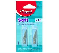 Maped - Lames de rechange pour scalpels - Boîte de 10 Lames de 6 mm et Embout Standard de ⌀ 2,4mm pour Scalpel Soft
