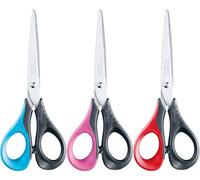 MAPED Lot de 12 paires de ciseaux 16cm pour droitier. Anneaux flexibles complètement souple