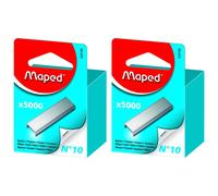 Maped Lot De 2 Boites De 5000 Agrafes N° 10 Zinguées