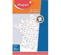 MAPED Lot de 2 cartes de France anti-chocs