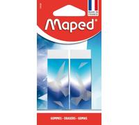 Maped - Lot de 2 Gommes Blanches Arctic Vibes - Fabriquées en France