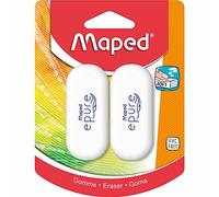 Maped Lot de 2 gommes Epure - Gomme blanche au toucher Soft - L27 x P11 x H61 mm