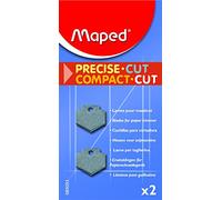 Maped Lames droites 089093 pour massicots COMPACT CUT A4 Précision élevée Jeu de 2