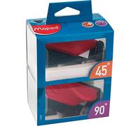 Maped - Lot de 2 Outils de Coupe, 1 Cutter 45° Coupe en Biseau et 1 Cutter 90° Coupe Droite avec 5 Lames de Rechange