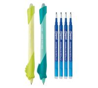 Lot de 2 Stylos Effaçable Kidy Learn Caméléon et Requin - Maped - 4 Recharges. Gomme intégrée. Rechargeables. Ergonomiques