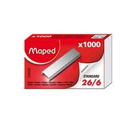Maped – Boîte d'agrafes – 26/6 – 1 000 agrafes en acier inoxydable