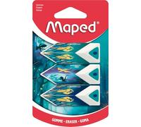 Maped – Gommes blanches Pyramides Dragon – Précision et confort – Lot de 3