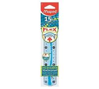 Maped Lot De 3 Règles Plate Incassable Flex 15 Cm Bleu Ou Vert