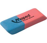 MAPED Lot de 5 Gommes en caoutchouc Duo-Gom large bleu/rouge