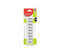 Maped Gommes Technic 300 mini blanches Dust Free sans phtalates – Lot de 9