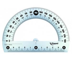 Maped M146134 Rapporteur d'angle 180 ° 12 cm avec étui de Protection