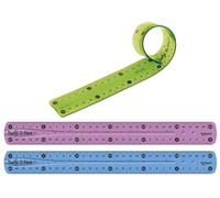 Maped M279210 Règle Twist'n Flex - 20 cm, assortie, dans un étui plastique