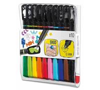 Maped Feutres fins Graph'Mania M749450 – Lot de 10 avec étui plastique