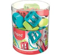 Maped Présentoir 20 taille-crayons Vivo – 2 trous, compact, ergonomique – 3 couleurs