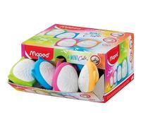 Maped - Matériel scolaire - Gomme à effacer Squeeze Mini Cute - Design ludique en forme attrayante - Appuyez pour un effet relaxant - 4 couleurs différentes