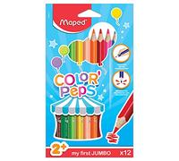 Color'Peps Jumbo - 12 Crayons de couleur triangulaires certifiés FSC