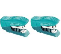 Maped - Mini Agrafeuse Greenlogic 26/6 24/6- Agrafeuse en plastique recy grafeuse de poche avec ôte-agrafes + 400 agrafes 26/6 - Coloris Aléatoire (Lot de 2)