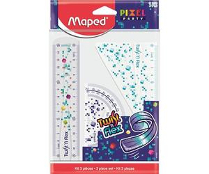 Maped - Mini Kit de traçage Twist'N Flex Pixel Party - 3 pièces