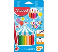Maped my first crayon de couleur triangulaire COLOR'PEPS JUMBO étui de 12 pièces