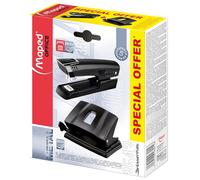 Maped Agrafeuse et perforatrice M898014 - Métal noir - 25 f. agrafage / 20 f. perforation