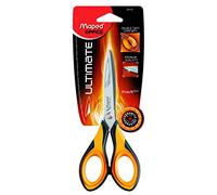 Maped Office Maped - Ciseaux Ultimate 17 cm ambidextres - Ciseaux symétriques - Qualité de coupe et confort extrême - Garantie à vie - Orange et Noir