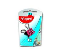 Maped Office PINCE DOUBLE CLIP 15MM X12 BOITE DISTRIBUTRICE, 361211 , Couleurs Assorties