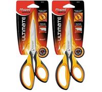 Maped Office Ultimate 695510 Ciseaux 18 cm noir, argent, orange (Lot de 2)