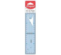 Maped - Outil de traçage 2 en 1 - Règle 20cm et Equerre 45° et 60° - Règle + Equerre Incassable - Facilite les Perpendiculaires et Symétries