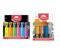 Maped Pack Surligneurs - Fluo'Peps Classic & Fluo Peps Glitter Bundle