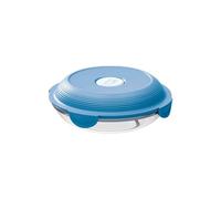 Maped PICNIK Assiette à Déjeuner en Verre avec Couvercle Etanche - Bol Boite Alimentaire Compatible Micro-Ondes, Four et Lave-Vaisselle - 700ml - Bleu 870603