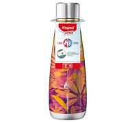 Maped Picnik - Bouteille Isotherme en Acier Inoxydable - Étanche - Double Paroi, Longue Conservation Froid et Chaud - Décoration Solaris, 500 ml