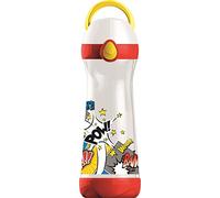Maped Picnik Concept - Gourde Enfants avec Capuchon et Poignée - Système Anti-Gouttes et Etanche - Nettoyage Facile avec Base Dévissable - Plastique sans BPA - Comics - 580ml