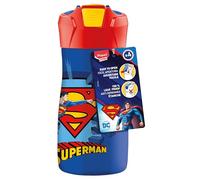 Maped – Gourde inox Picnik Superman 430 ml – Système automatique verrouillable pour enfants – Bleu