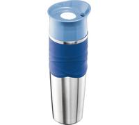 Maped PICNIK Mug Isotherme Etanche - Mug Café-Thé en Acier - Ouverture Pratique à Une Main - Manchon Easy Grip en Silicone - 320mL - Bleu