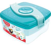 Maped Picnik Origins - Boîte à Déjeuner Repas Enfants Ouverture Facile - 2 Compartiments dont 1 Amovible - en Plastique Sans BPA ni Phtalates - Turquoise - 1,4 L