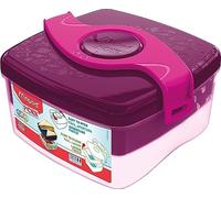 Maped Picnik Origins - Boîte à Déjeuner Repas Enfants - Ouverture Facile - Lunch Box 2 Compartiments dont 1 Amovible - en Plastique Sans BPA ni Phtalates - Rose - 1,4L