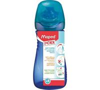 Maped Picnik Origins - Gourde Enfant Aqua 430 ml à Effets Irisés - Système Anti-Gouttes - Ouverture Facile - Goulot Démontable - Compatible Lave-Vaisselle