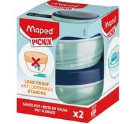 Maped Picnik - Pot à Sauce Origins x 2 - Étanche - Contenance 40ml - Compatible avec Bol à Déjeuner Origins - 2 Pots, Couleur Bleu, Taille unique