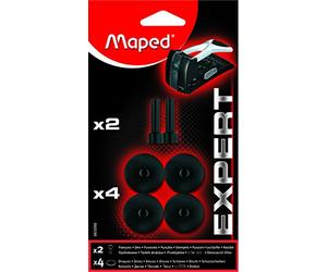 Maped - Poinçons et Disques de rechange pour Perforateur Expert HD 150 - Poinçons x4 - Disques x2
