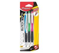 Maped - Porte-mines automatique 0,5 mm Bleu+Vert+Rose en blister de 3